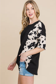 Rodeo Love Ribbed Animal Contrast Tee LIAXO