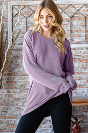 Heimish Full Size Round Neck Dropped Shoulder Blouse LIAXO
