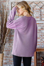 Heimish Full Size Round Neck Dropped Shoulder Blouse LIAXO