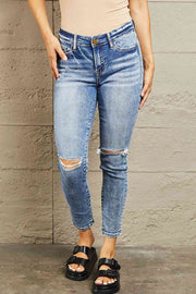 BAYEAS Mid Rise Distressed Skinny Jeans LIAXO