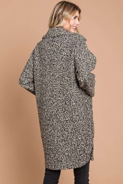 Culture Code Full Size Lapel Collar Double Breast Teddy Coat LIAXO