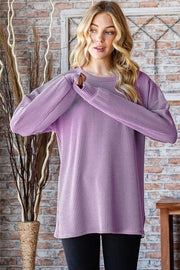 Heimish Full Size Round Neck Dropped Shoulder Blouse LIAXO
