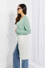 Color Block Duster Cardigan LIAXO