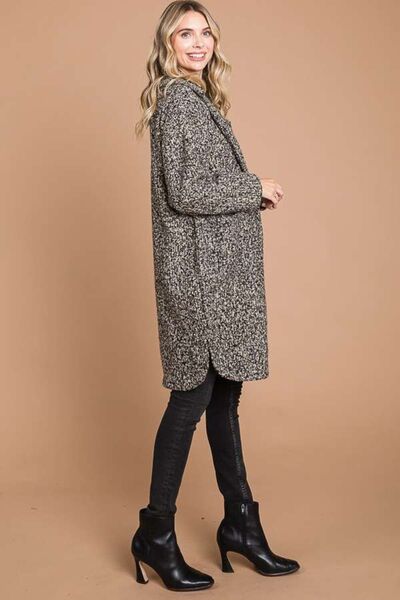 Culture Code Full Size Lapel Collar Double Breast Teddy Coat LIAXO